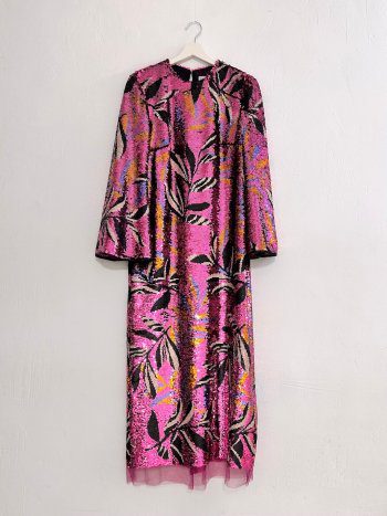 vista frontal del vestido anari en púrpura – dearroyo studio