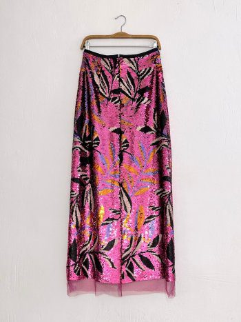 vista trasera de la falda badiola en púrpura – dearroyo studio